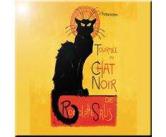 Rikki Knight Le Chat Noir Design Art Keramik Fliesen, 4 von 4-Zoll
