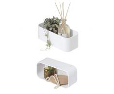 Tiger 2-Store Ablage, als Duschkorb oder Wandregal zu verwenden, Kunststoff, Farbe: Weiß, zum Schrauben oder Kleben