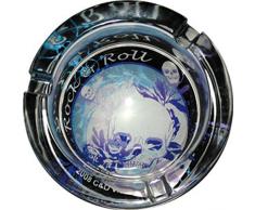 ASHTRAY Aschenbecher, Totenkopf, leuchtet im Dunkeln, Blau