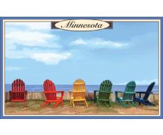 Northwest Art Mall Adirondack Stühle Minnesota Artwork von Joanne Kollman, 28 x 43 cm