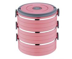 Renberg Lunchbox 3 Etagen 16,5 x 16,5 cm pink