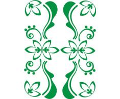 INDIGOS 4051095048343 Wandtattoo w422 Pflanze Blume 120 x 87 cm, grün