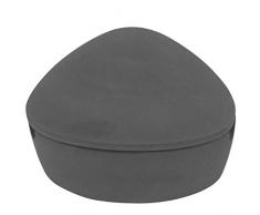 FREELOVE Aguan Zigaretten Aschenbecher, Betonaschenbecher mit Deckel und Edelstahleinsatz, für Innen- und Außenbereich, Terrasse, Büro und Zuhause Dunkelgrau I