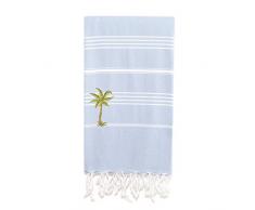 Linum Wohntextilien Strandtuch, Sky Blau