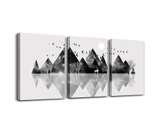 Leinwandbild für Küche, einfache Lebensweise, grüne Pflanzen, Wanddekoration für Schlafzimmer, Kunstwerk, 30,5 x 30,5 cm, 4-teilig, gerahmt, fertig zum Aufhängen, Dekoration für Wohnzimmer, Wohnzimmer, Leinwanddruck, Grün