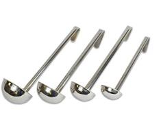 cucinaprime Set von 4 Edelstahl Suppenkelle 60, 113,4 g, 170,1, 227 ml