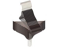 Kleiderbügel aus hochwertigem Holz, 16 Stück, mit rutschfester Hosenstange, glatte Oberfläche, Massivholz, mit 360 ° drehbarem Haken und präzise geschnittenen Kerben, für Camisole, Jacke, Hose, Kleiderbügel