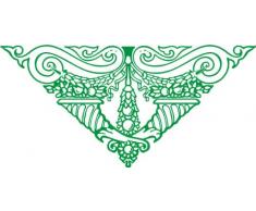 INDIGOS 4051095026051 Wandtattoo w256 Ornament, Ranken 80 x 38 cm, grün