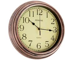 Adalene Wanduhr, batteriebetrieben, kein Ticken, komplett leise, 30,5 cm, Vintage, rustikale Wanduhren für Wohnzimmer, analoge Küchen-Wanduhr, große dekorative Wanduhr