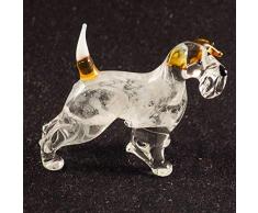 EE Glass Hund Fox Terrier klein Glasfigur mundgeblasen Kunst Sammlerfiguren