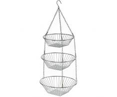 Kela Loop Hängekörbe, chrom, verchromtem Silber, 30 x 73 cm