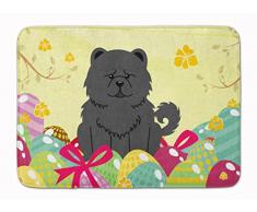 Carolines Treasures Fußmatte, Ostereier, Chow, Schwarz, maschinenwaschbar, Memory-Schaumstoff, Mehrfarbig