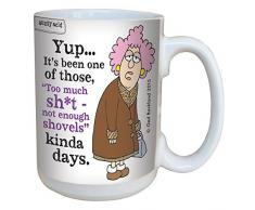 Tree-Free Aunty Acid Nicht genug Schaufeln Kaffeebecher, Griff in voller Größe, Keramik, Mehrfarbig, 443 ml
