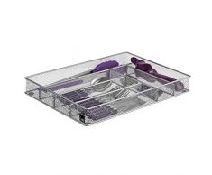 Mindspace 4 Fächer Besteck Tablett Küche Besteck Schublade Organizer Cutlery Tray Organizer 6 Section Silber