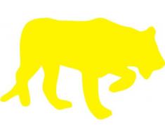 INDIGOS 4250380592893 Wandtattoo w051 Puma Afrika 96 x 59 cm, gelb