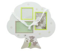 Goldbuch Galerierahmen, Honigbär, Baum, Für 3 Bilder, 1x 10x10 cm, 2x 10x15 cm, MDF, Weiß/Beige, 920497