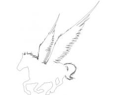 INDIGOS 4051095057413 Wandtattoo w619 Pferd 120 x 66 cm Wandaufkleber in 3 Größen, weiß