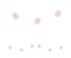 Amscan 225555-109 Fluffy Girlanden Wedding, Papier, Rosa