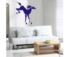 INDIGOS 4052166106009 Wandtattoo w528 Pferd / Pony Wandaufkleber 120 x 106 cm, blau