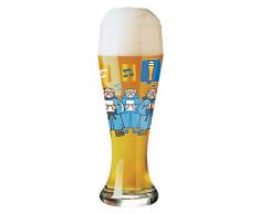RITZENHOFF Weizen Weizenbierglas von Thomas Marutschke, aus Kristallglas, 500 ml, mit fünf Bierdeckeln