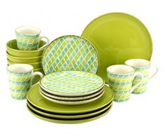 Creatable, 22892, Serie CORDOBA, Geschirrset, Kombiservice 16 teilig, Steingut