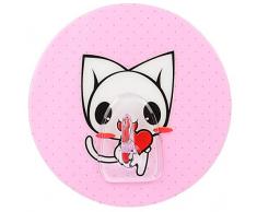 mumbi Handtuchhalter selbstklebend Handtuchhaken (ohne Bohren, Klebehaken) mit Motiv Katze (1 Stück)