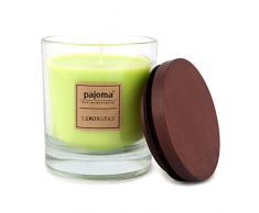 Unbekannt Pajoma Duftkerze Lemongras, 180 g, im Glas mit Holzdeckel, NEU Premium Edition, für Circa 25 Stunden