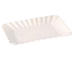 la Porcellana Ducale rechteckig Gebäck Tablett Geschenk-Box, WEIß, 20 x 13 cm