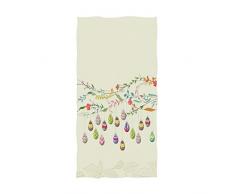 Naanle stilvolle Ostereier Blumen im Frühlingsbaumzweig Muster weich saugfähig große Handtücher Mehrzweck für Badezimmer, Hotel, Fitnessstudio und Spa (40,6 x 76,2 cm, beige)