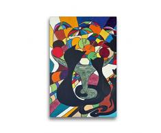 Premium Textil-Leinwand 30 x 45 cm Hoch-Format Nasch-Kätz, Petra Kolossa, Acryl auf Leinwand, 70x50, 2015 | Wandbild, HD-Bild auf Keilrahmen, Fertigbild auf hochwertigem Vlies, Leinwanddruck von Petra Kolossa