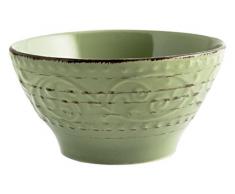 H&H Set von 6 Platten Steingut Hof grün Boden 15 cm Möbel Tisch