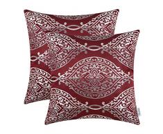 Kissenbezüge, Kissenhülle CaliTime 2 Stück Kissen Werfen Kissen Abdeckungen Fälle Schutz Muscheln zum Couch Sofa Schlafzimmer Zuhause Weihnachten Dekor (45cm x 45cm)