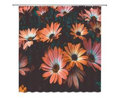 AMHNF Kinder-Vorhang, Landschaft, Cartoon, einfach, Weiß, niedlich, grün, Duschvorhang, Dekoration, Hängevorhang, 180 x 180 cm, Stoff wasserdicht Modern 70 x 70 Inches Multi G1323