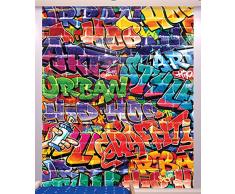 Walltastic Graffiti Tapete, Wandbild, Papier, Multi, 8 x 6.6 ft