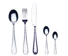 MEPRA Coccodrillo Moka Besteck Servierset, 30 Stück, Silber