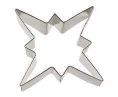 Zenker Ausstecher Stern Patisserie, Weihnachtsausstecher für Plätzchen, Ausstechform für Kekse und Fondant, hochwertiger Keksausstecher, Küchenhelfer aus Weißblech, Farbe: silber