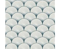 Plage 9 Fliesen Sticker - Arborea Blanc, weiß, 10x10cm