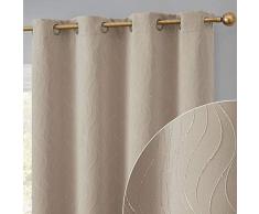 HLC. ME Camden 100% Blackout Thermo Fenster Vorhang Tülle Panels – Energie Effizient, völliger Dunkelheit, Lärm reduziert – Ideal für Wohn-& Schlafzimmer – Set von 2 50 x 84 / Pair weiß