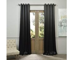 Half Price Boch-164712-84-GR Verdunkelungsvorhang mit Ösen, 127 x 213,4 cm, Wacholderbeere Rustikales Landhaus; Shabby Chic 50 X 120 Jet Black