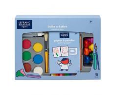 Lefranc & Bourgeois 807264 Kinder - Kreativ Set, 6 Wachsmalbirnen, 6 Wasserfarben, 1 Jumbo Pinsel, A5 Block, 12 Knetstangen & Zubehör