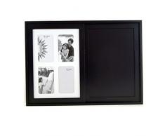 PrimoLiving Holz Fotorahmen mit Memotafel/Kreidetafel Bilderrahmen P-790 schwarz