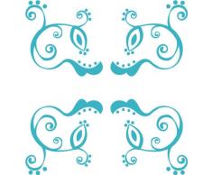 INDIGOS 4051095047926 Wandtattoo w421 Pflanze Blume 120 x 112 cm, lindgrÃ¼n