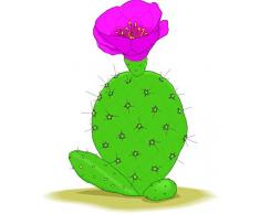 Indigos 4051719962963 Wandtattoo MD448 Kaktus lustig 96 x 81 cm, bunt farbig