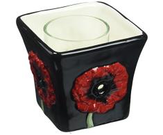 ATD® 40405 8,3 cm Poppy Flower Votivkerze Halterung, Schwarz