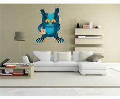 Indigos KAR-Wall-clm020-70 Wandtattoo fÃ¼rs Kinderzimmer clm020 - Lustige kleine Monster - Eule - Wandaufkleber 70 x 89 cm