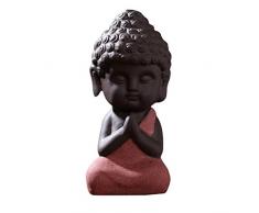 VORCOOL Fengshui Buddha Statue Skulptur von Hand Geschnitzte Figur Craft Auto Display Ornament Home Decor (zufällige Stil/Farbe)