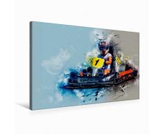 Premium Textil-Leinwand 75 x 50 cm Quer-Format GoKart | Wandbild, HD-Bild auf Keilrahmen, Fertigbild auf hochwertigem Vlies, Leinwanddruck von Peter Roder