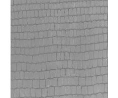 Venilia Klebefolie Material Optik Silber Dekofolie Möbelfolie Tapeten selbstklebende Folie, PVC, 67,5cm x 1,5m, 350µm (Stärke: 0,35 mm), 53210, Croco Grau, 1 cm