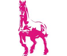 INDIGOS 4051095049586 Wandtattoo W605 Pferd 80 x 44 cm, Wandaufkleber in 3 Größen, pink