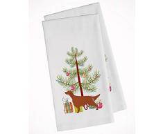 Irish Setter Küchentuch Merry Christbaum, Weiß, 2 Stück